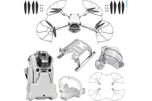 CRAZNICK Mini 4 Pro Eliche Protezione elica Cinghia per Elica Carrello di Atterraggio Protezione Gimbal Stabilizzatore Propeller Guard Protector Landing Gear