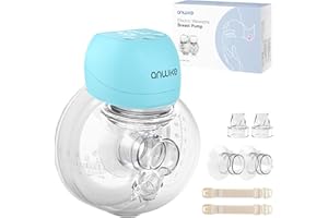 ANWIKE Sacaleches electricos Ultra Ligero 193g - Sacaleches Manos Libres Indoloro, 3 Modos 9 Niveles con Pantalla LED, Bajo Ruido, extractor de leche materna con Bridas de 21/24mm, Sin BPA (Azul)