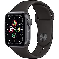 New Apple Watch SE (GPS, 40mm) - Space Grey Aluminium Case with Black Sport Band