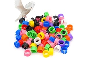 BREUAILY 200Pcs Pigeon Foot Ring 8mm Colourful Poultry Leg Rings Plastic Bird Identification Ring Without Number Chicken Leg Rings Clip for Bird Parrot Dove Quail Poultry