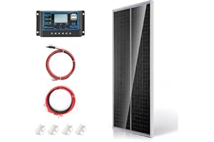 Nicesolar 100W 12V Solar Panel Off-Grid System, Solar Panel Kit Charging Battery for Camping, 20A Solar Charging Controller + Solar Cable, for Home,Car,Shed,RV