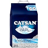 CATSAN - Hygiene Plus Non-Clumping Adult Cat Litter and Kitten Litter - 20L - 100% Natural and Absorbent