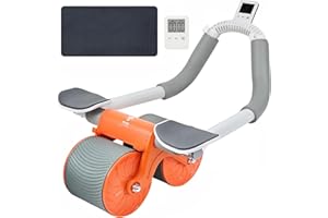Chihope Automatic Rebound Abdominal Roller, Ab Scooter, Abdominal Trainer, Roller Wheel for Core Trainer for Fitness at Home, Core Strength Training Wheel with Time and Mat