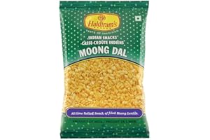 HALDIRAM'S Haldiram Indian Snacks Moong Dal All Time Salted Snack of Fried Mung Lentils 150g (5.2 Oz)