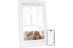 Digital väggkalender 21,5 tum FHD – familjearrangör med pekskärm, & WiFi 6, utan abonnemang, synkronisering med Google