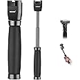 NEEWER 8.7"/22cm Telescoping Interview Mic Handle for Wireless Go, Lavalier Video Microphone Handheld Cold Shoe Adapter Compatible with RODE Wireless Go II DJI Mic CM22 CM28, MS003