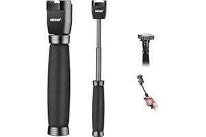 NEEWER 8,7"/22cm Teleskop Interview Mikrofongriff für Wireless Go, Lavalier Videomikrofon Handheld Adapter mit kalten Schuhen Kompatibel mit RODE Wireless Go II DJI Mic CM22, MS003