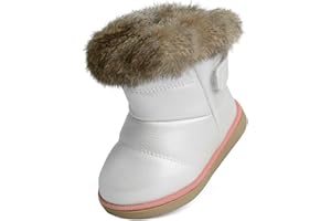 MINBEI Baby Mädchen Schneestiefel Warme weiche Winterschuhe Stiefel Mit Baumwolle Gefüttert für Kinder