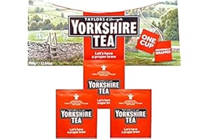 YORKSHIRE Zewool 12 Count Green Tea - 12 x Individually Enveloped & Tagged Tea Bags