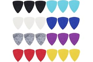 Be In Your Mind 24 Stück Gitarren Filz Plektren Gitarrenplektren Ersatz Kompatibel mit Ukulele Klassische Gitarre Nylonsaiten Bass-Ukulele