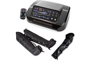 Dinamicamed ® PRO 4.0 Pressoterapia Linfodrenaggio Professionale Digitale Classic, Pressoterapia per Casa con 6 Programmi, Massaggio Linfodrenante 4 Camere con Gambali XL e Bracciale