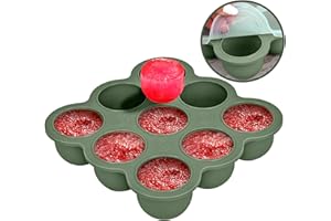 BTRFE Aufbewahrung von Babynahrung aus Silikon,Babynahrung Einfrieren Behälte aus mit Silikon Deckel,BPA-frei,Perfekt für Hausgemachte Babynahrung, Gemüse, Eiswürfeln,Fruchtpüree und Muttermilch (grün)