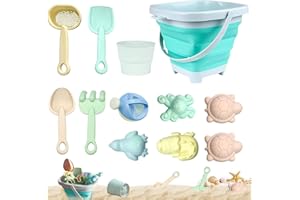 NHYDZSZ 12 Piezas Juguetes Playa, Juguetes de Arena de Playa, Juguetes de Playa para Niños, Juguetes Playa Bebe con Cubo, Palas, Moldes de Arena, Juego Cubo y Palas Playa para Niño Niña (A)