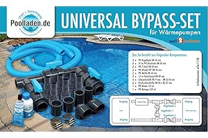 well2wellness® Pool Bypass Set UNIVERSAL für Wärmepumpen, Poolheizungen und Solarheizungen