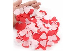 ROWJOW 3000pcs Valentines Day Table Decorations Confetti, Love Heart Confetti Red & White Table Confetti, Valentines Day Decorations Supplies Party Photo Props (Red White)