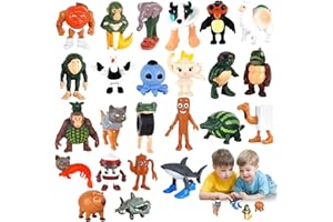 TOGETDREAM 24 Pezzi Brainrot Italiano Figure, Tralalero Tralala Giocattolo 3D Printed Italian Brainrot Animals Giocattolo Animali divertenti Personaggi Brainrot Decorazione da Scrivania per Collezione Bambini