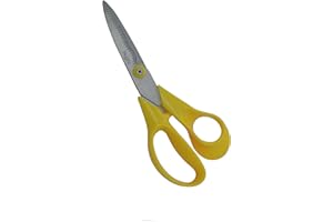 Gifaz Forbici da Cucina Made in Italy Smontabili in Acciaio Inox con Manico in Nylon Giallo Taglia Tutto, Pesce, Carne e Verdure, 19 cm