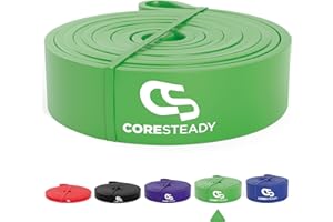 ‎CORESTEADY Coresteady Fitnessband und Gummiband Sport – Robustes Klimmzugband aus Gummi für Männer und Frauen – Krafttraining und Muskelaufbau – Training, Fitness, Klimmzughilfe – Fitness Band