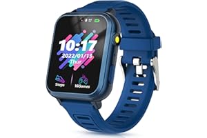 LITEYPP Smart Watch Toys Kids Game Watch for Boys and Girls, Watch for Kids with Games Music Video Camera Step Counter Alarm Flashlight, Gifts for Kids, Navy Blue