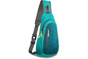 TITECOUGO Piccola borsa a tracolla leggera per sport all'aria aperta, Verde/verde scuro, Small