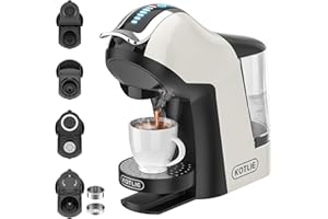 KOTLIE Macchina da caffè espresso multicapsule 5 in1 per D G/Nes/A MODO MIO e caffè macinato/ESE(44mm) EM-308A