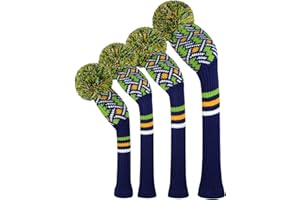 Scott Edward - Juego de 4 Fundas para Cabezas de Golf (1 x 2 y Hybrid/UT * 1