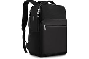 SONAMBULO Laptop Backpack for Men, 15.6 Inch Waterproof Rucksack with USB Charging Port, Durable Business Computer Bag for Work, Travel, College and School - Black