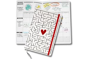LIFE PLANNER PLAN IT, DO IT! Life Planner, Agenda Motivazionale Made in Italy, Agenda 12 Mesi, da Gennaio a Dicembre 2026, Planner Settimanale e Mensile, Spazi Dedicati a Pensieri e Riflessioni (Heart Maze, Piccola)