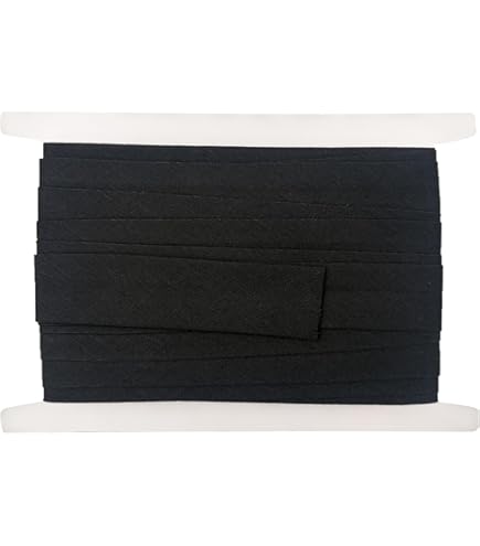 QUARKZMAN Schrägband 40mm - 11 Yard Baumwollband Schwarz