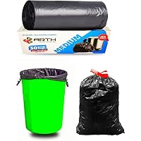 Sjeware Arth Garbage Bags Size Medium (19 X21 in) (48 X 56 cm) 30 Bags Packs of 1 Black Biodegradable for Kitchen,Office…