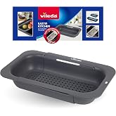 Vileda Passoire d'évier extensible de 34 à 48 cm - Panier égouttoir réglable en polypropylène alimentaire - Pour fruits, légu