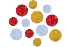 INNSPIRO Vorgeschnittene Kreise aus EVA-Schaum mit Glitzer, Durchmesser 42 mm und 32 mm, 30u, 98601, Multi