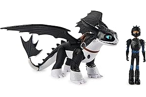 HOW TO TRAIN YOUR DRAGON Dreamworks Dragons "Die 9 Welten" – zestaw przygodowy ze smokiem i figurką jeźdźca, Tom i Thunder, dla dzieci od 4 lat