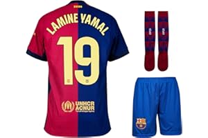 Gokaynex Barcelona Lamine Yamal, #19, ensemble de maillot, chaussettes et short, maillot de sport, maillot de football, maillot d'entraînement, maillot pour enfant, avec chaussettes courtes pour fans