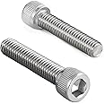 AMLOOPH M6 Screws, M6 X 65mm Allen Socket Head Cap Screws/Bolts - 6mm Diameter Fully Threaded M6 Bolts 65mm A2 Stainless Steel Long Hex Socket Bolt M6 Coarse (Pack Of 10）