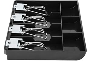 TYENAZA Vassoio di Cassa, 32,2 * 24,5 * 3,5 cm Vassoio per Contanti, 7 Griglie Cassetto di Cassetto Porta Contanti con 4 Banconote e 3 Monete Rimovibile Cassettiera del Registratore di Cassa