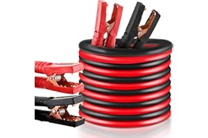 ‎KINGSAID KingSaid 2 x 6m 12mm 20mm² Starthilfekabel 12 Volt/24 Volt 1500 Amp Überbrückungskabel Auto Starterkabel mit 4 vollisolierte Polzangen Starterkabel für Benzin Dieselmotoren PKW LKW