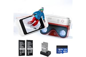 KanDao QooCam Ego - Caméra 3D intégrée avec visionneuse, vidéos 4K 60fps, Affichage stéréoscopique instantané, idéale pour Les Voyages, Les fêtes, Appareil VR, kit Blanc.