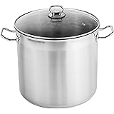 HI Universaltopf mit Glasdeckel (20l & 28cm Durchmesser) - 20 Liter Edelstahl Topf groß, Kochtopf Induktion, Gasherd, Elektro