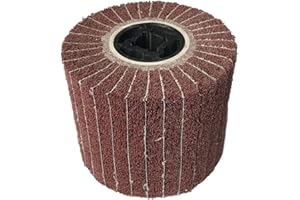 DOCACHE Cepillo de corindón marrón y fibra sintética, para Cepillo de Rodillo de Lijado Rodillo Satén Nailon Amoladora de Lijado 120 x 100mm (60 granos (variante rellena de arena))