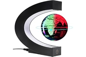 KAIMC Globe lumineux à lévitation magnétique à changement de couleur Petits outils high-tech decoration bureau de travail Cadeau d'anniversaire homme garçon cadeau de fête