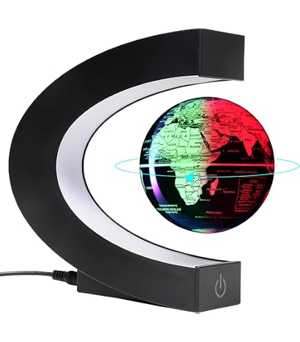 MAVURA Globex Globo Magnetico Fluttuante Con Luce LED, Mappamondo Rotante 3D, Oggetto Decorativo Da Scrivania - 2