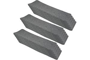 RELOVE Terciopelo Alfombras Antideslizantes Peldaños De Escalera Alfombrilla Antideslizante Protección Ara Escaleras, Autoadhesiva, Fácil De Limpiar,Grey-65x25cm(30pc)