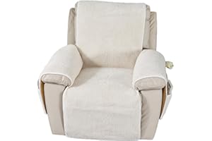 E EBETA EBETA Pokrowiec na fotel relaksacyjny, na fotel relaksacyjny, antypoślizgowy, pokrowiec na fotel relaksacyjny (kolor kremowy, 56 x 207 cm)