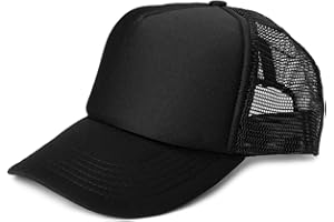 styleBREAKER Unisex 5-Panel Trucker Cap mit Mesh-Einsatz | verstellbares Basecap mit Click Snap Verschluss | luftiges Netz Cap für Damen und Herren