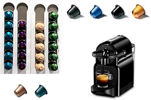 COVERBAGBCN - Set de 2 Dispensadores Portacápsulas Café 24 Unidades | Compatible con Nespresso | Soporte Cápsulas de Metacrilato | Instalación Versátil para Almacenaje Cápsulas Café (Blanco)