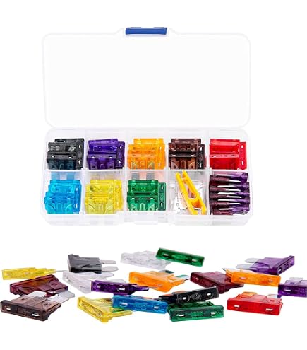 Set Di 10 Fusibili A Lama Standard Per Auto Moto Scooter Camper da 5A a 30A