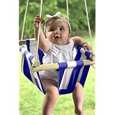 alyones Wooden Baby Swing (Blue)