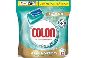 Colon Total Power Gel Caps Higiene - Detergente para Lavadora con activos higiénicos, Formato Cápsulas - 32 unidades, El paquete puede variar