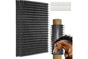 KORERPALL Lot de 2 tapis à gratter polyvalents pour chevaux et brosse à gratter pour chevaux, brosse pour chevaux, soulage les démangeaisons, résistant, favorise le bien-être des chevaux, des vaches et des